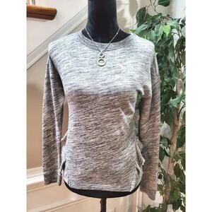 Abercrombie Women's Gray Cotton Round Neck Long Sleeve Pullover Knit Sweater S